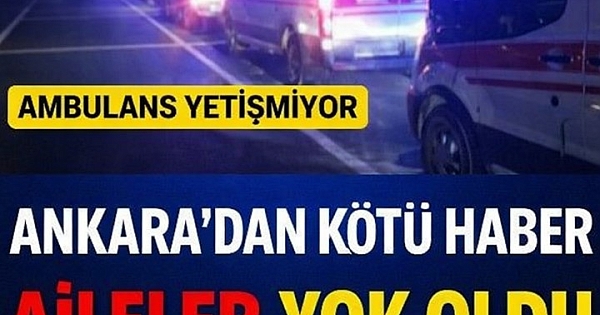Ankara’da feci kaza 