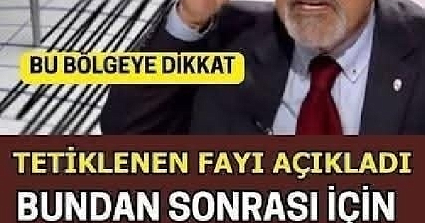 Fayın ilk kırılacağı yeri ve etkileyeceği ili açıkladı.
