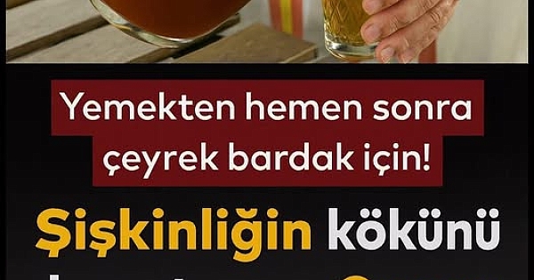 Yemekten hemen sonra çeyrek bardak için 