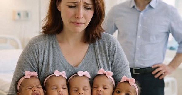 Beş bebeğiyle öylece kaldı 