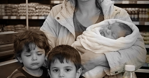 Üç çocuklu, geçim sıkıntısı çeken bir anne 