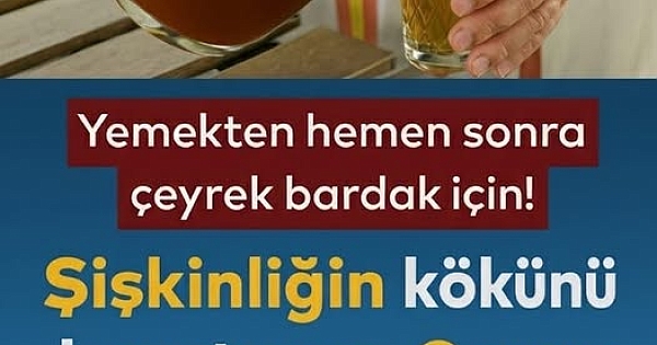 Yemekten hemen sonra çeyrek bardak için 