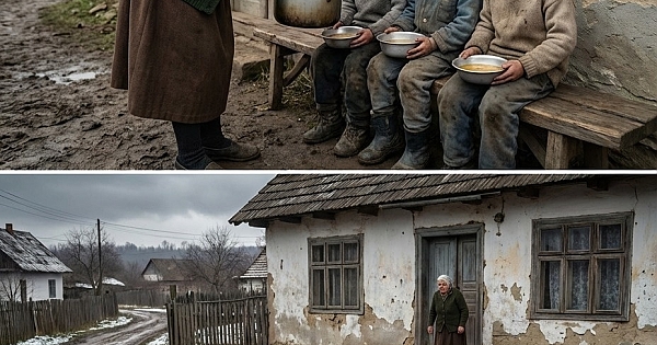 Yoksul bir kadın üç yetime acıdı 