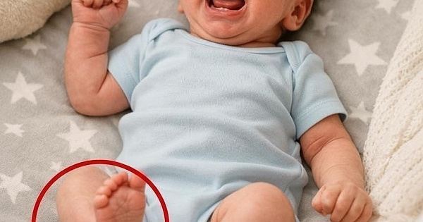 Bebeğin çorabını tamamen çıkardığında 