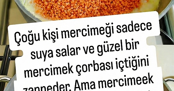 Salçasız Mercimek Çorbası 