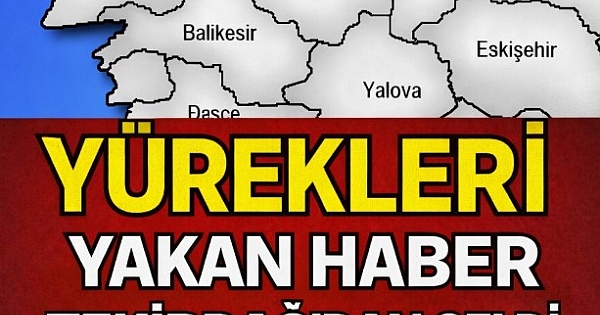 Acı haber Tekirdağ'dan geldi