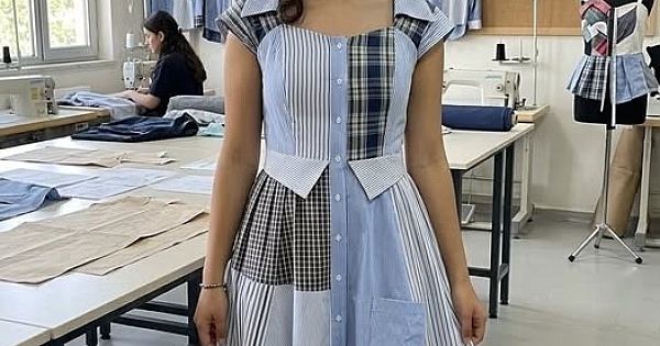 Babamın anısına, onun gömleklerinden bir elbise diktim 