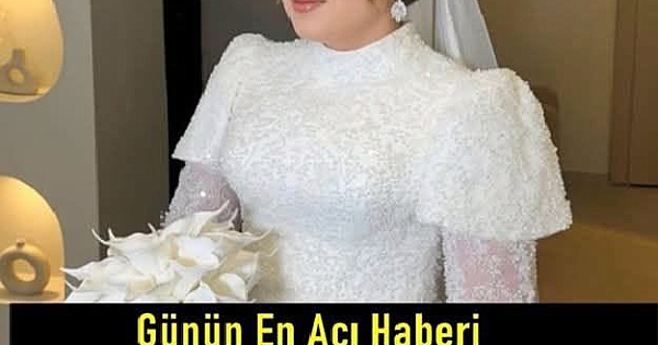 Gelinliği ile kaldı 