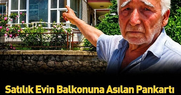 Satılık Evin Balkonuna Asılan 