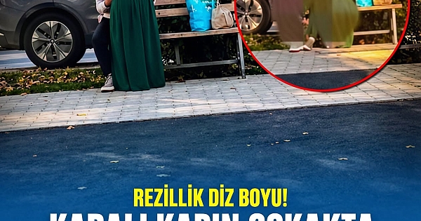 Kapalı kadın sokakta 