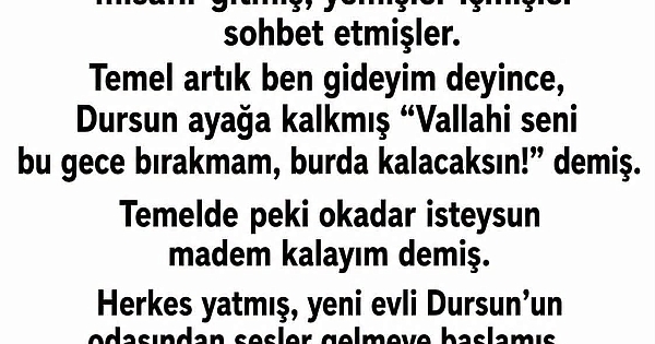Temel ile yeni evli dursun fıkrası 