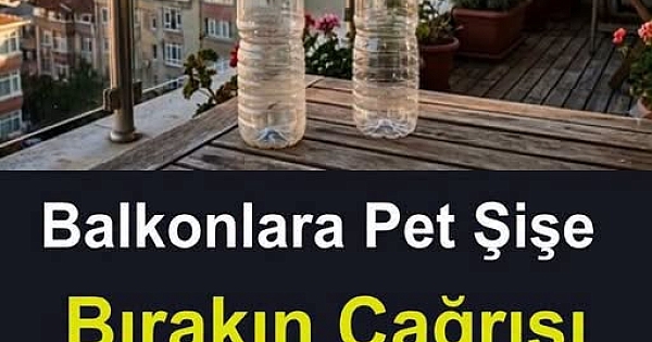 Balkonlara pet şişe 