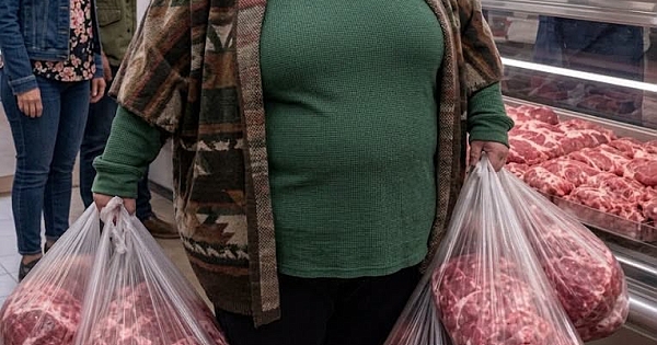 Her gün bir kadın 60 kilo et satın alıyordu 