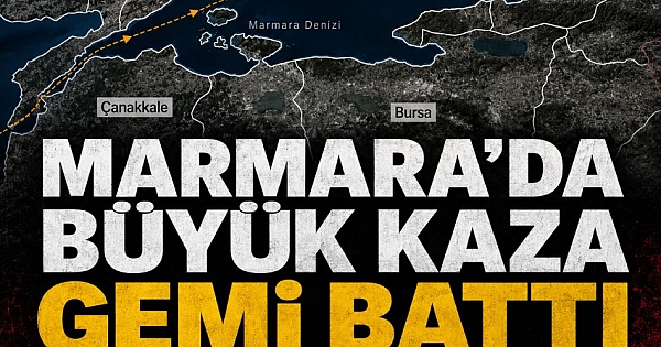 Marmara'da gemi battı